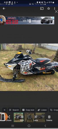 2012 skidoo mxz 800r  snowmobile for sale lots of upgrades $7000