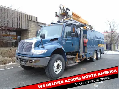 DT466 7.6 L, Posi Plus 400-46R (46' Platform/S#04128451889), Super Cab, Pintle Hitch, Diff Lock, All...