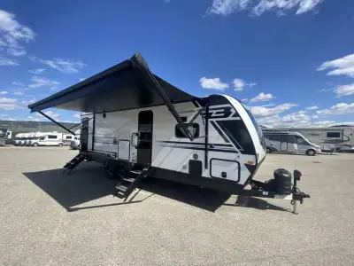 Keystone Bullet travel trailer 265FKS highlights: King Bed Slide Out Fireplace Do-More Dinette Table...