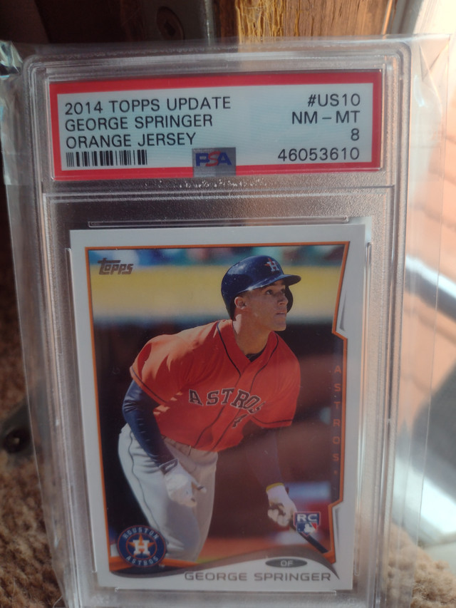 2014 Topps update PSA 8 George Springer rookie card in Arts & Collectibles in Barrie - Image 3