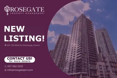 Modern 1-Bedroom Condo with 1.5 Bathrooms & Balcony – Mississauga | 1 Month Rent Free Welcome to 204...