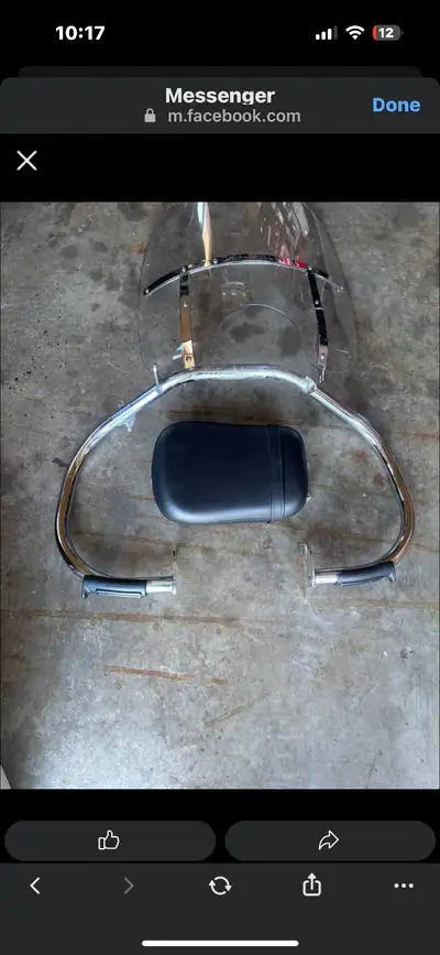 Honda Shadow Rear seat. windshield. crash bars. $125.00. for all 3 call 9025771603