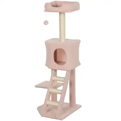 47" Tall Cat Tree Tower with Condo, Ladder, Scratching Posts and, View more