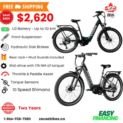 Visit us at www.zeusebikes.ca Financing Available Free Shipping Canada Wide on our website Showroom...