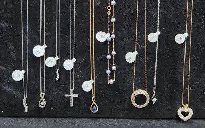 14k / 10k Gold Pendants on Chain Necklaces: Diamonds, Sapphires, View more