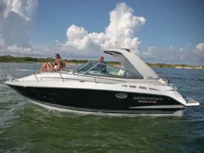 Bay Marine Sales 2022 Monterey 295SSMerc 8.2 Bravo 3Tri axle all aluminum trailer65 hoursWindlessEng...