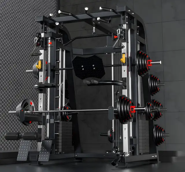 HEAVY DUTY SMITH MACHINE HOME GYM EXERCISE WEIGHT LIFTING 127554 in Exercise Equipment in Winnipeg - Image 3