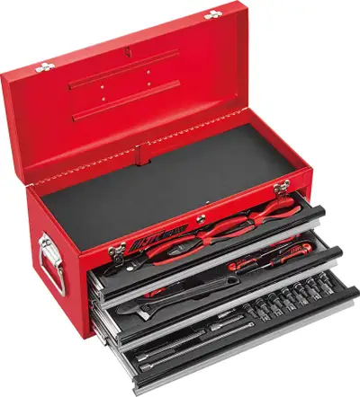 JTC-B065 65pcs Portable Tool Box Set, $650 L530 X W240 X H275mm (BOX) TOTAL 65PCS. CONTENTS: B065-1,...