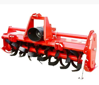 Category 1 540 RPM PTO Fixed Center Mount Hitch Gear Drive 6 C-Shaped Tines per Flange Parking Stand...