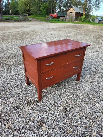 Antique Two Drawer Chest, View more