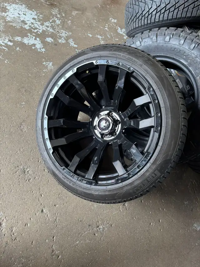 Four New 22″ 6x139.7 Fuel Rims w/ 285/45R22 Pirelli Winter in Tires & Rims in Oakville / Halton Region - Image 7