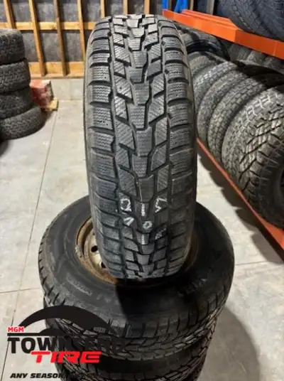 SET OF FOUR USED COOPER EVOLUTION WINTER TIRES, 215/70R16 SOLD AS SET OF FOUR ONLY, PRICE INCLUDES I...