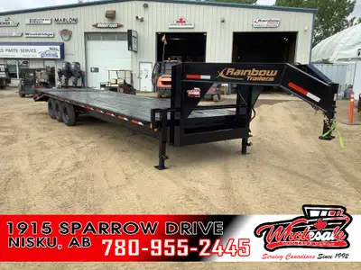 25FT + 5FT DOVE TAIL GOOSENECK DECKOVER TRAILER FOR SALE IN NISKU, AB UPGRADES: 5FT Dove Tail with 2...
