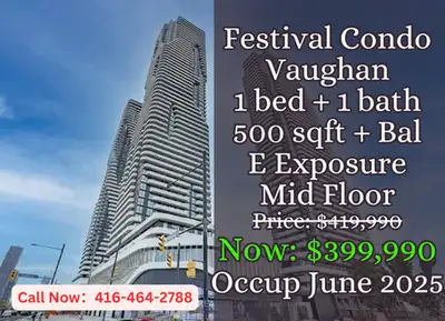 ️ Festival Condos | Vaughan Metropolitan Centre Address: Approx. 1 Commerce St, Vaughan, ON L4K 0L1...