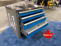 Integrated modular drawers for metalware industrial shelving