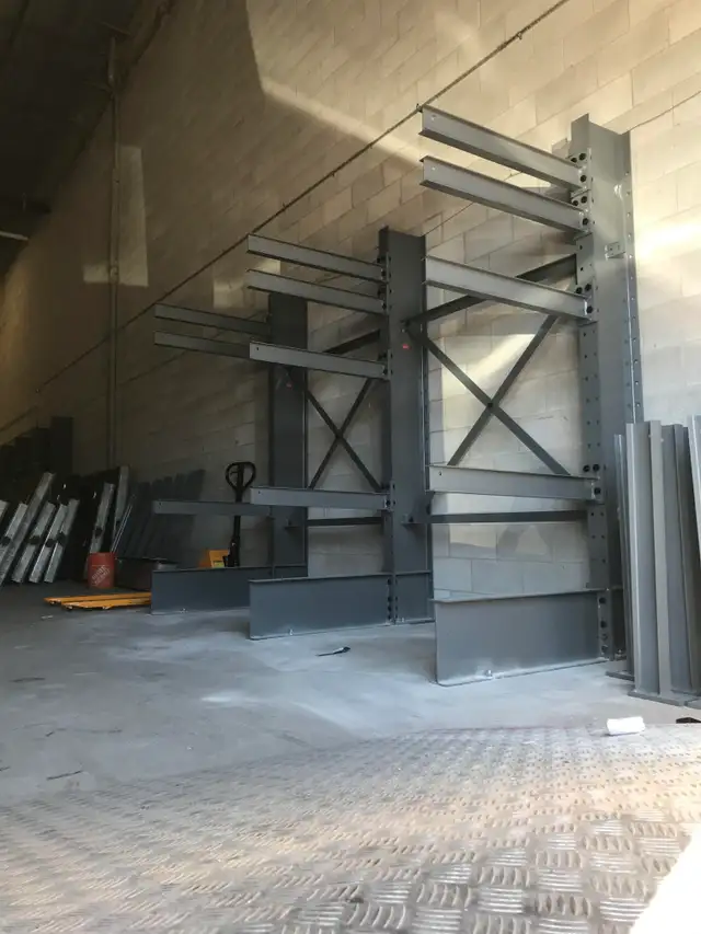 8’, 12’ and 16’ tall Cantilever Racking in stock & pallet racks