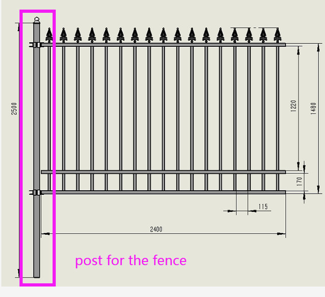 NEW 240 FT RAIL WROUGHT IRON FENCE PANEL KIT 219646 in Decks & Fences in Winnipeg - Image 2