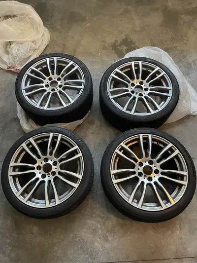 IF U SEE THE AD RIMS TIRES STILL FOR SALE 4 OEM bmw rims 225/40/19 MINERVA ice plus WINTER tires 85...