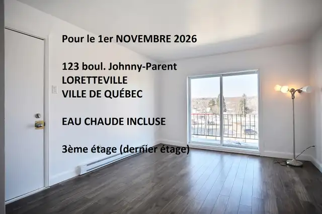 4.5-Bedroom Apartment at 123 Johnny-Parent in LORETTEVILLE, Hot Water Included