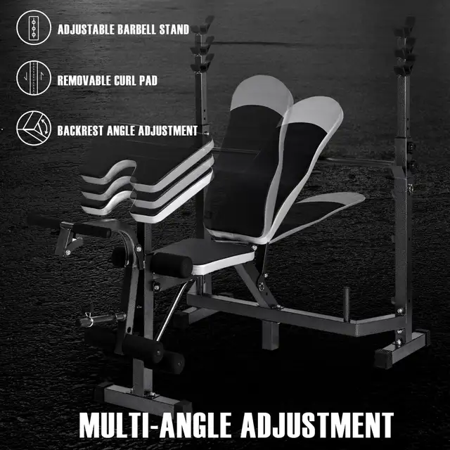 NEW ADJUSTABLE WEIGHT LIFTING BENCH 660 LBS HOME GYM  WLB1V0 in Exercise Equipment in Regina - Image 7