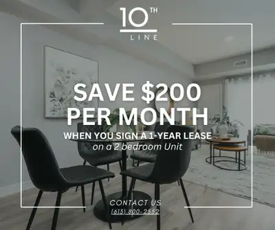 Tenth Line - 2182 - 1 Bed 1 Bath Apartment for Rent