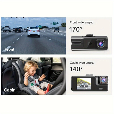 Dash Cam Front and Inside recording, View more