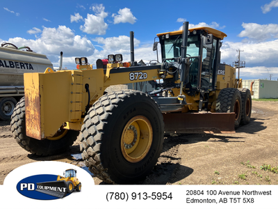 2005 John Deere 872D AWD Motor Grader 14' Moldboard Low Pro A/C cab Slope meters 550 / 65R25 Micheli...