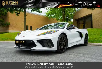 Finished in stunning Arctic White over an Adrenaline Red interior, this 2025 Chevrolet Corvette Stin...