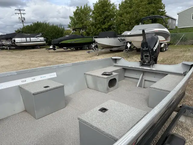 2018 Alumacraft V16 with 25 Evinrude Etec in Powerboats & Motorboats in Prince Albert - Image 5