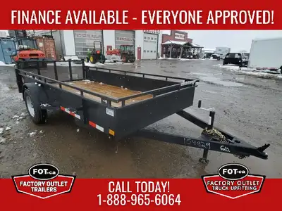 Welcome to Factory Outlet Trailers! NEW 6x12ft Steel Side Utility Trailer from Canada Trailers - Bi-...