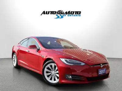 SAFETY INCLUDED ONE OWNER ACCIDENT FREE LOCAL ONTARIO CAR Very Clean Tesla Model S AWD . Red on Blac...