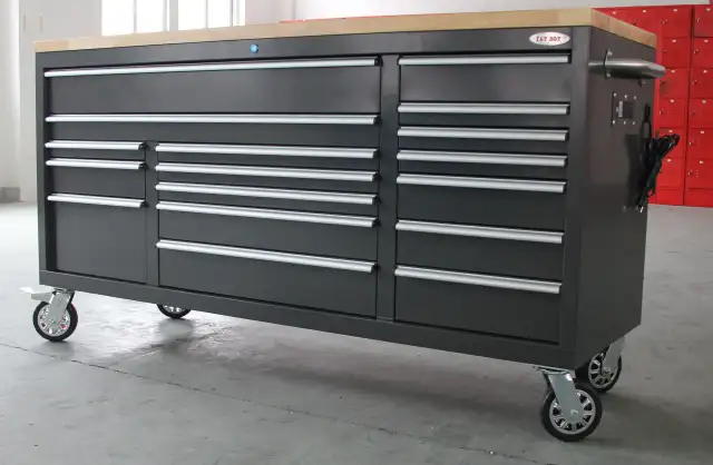 NEW 72 IN FATBOY 17 DRAWER TOOL BENCH BOX  STORAGE 24" DEEP in Tool Storage & Benches in Saskatoon - Image 3