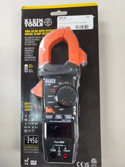 Klein Tools AC/DC Digital Clamp Meter, Auto-Ranging 400Amp, View more