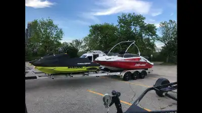 Double pwc combo boat aluminum trailer $7499!!! Don't leave any toys behind this summer. Call with y...