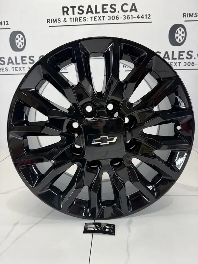 20x8.5 GMC CHEVY Replica Rims 8x180 2500 3500 Gloss Black in Tires & Rims in Saskatoon - Image 5