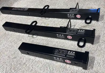 Hitch Receiver Extensions Made In Canada 2 1/2 x 2 1/2, 34" rated 4,500/6,000lbs with plug bracket a...