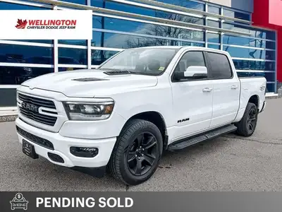 Recent Arrival! Check out this stunning Bright White 2023 Ram 1500 Sport HEMI V8 with 80 137 kms. Fe...