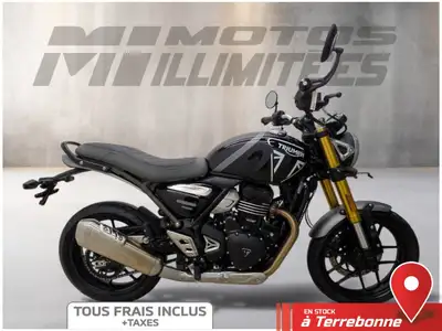 TRIUMPH SPEED 400 2024 Noir 10811 km km au compteur. Motos Illimitées Terrebonne. Prix de vente incl...