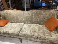 French revenge sofa and chair