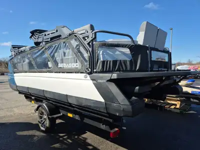 Bay Marine Sales 2023 Sea-Doo Switch Cruise 21 - 230 hp 15 hours, with a double bimini top and trail...
