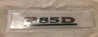 Tesla Model S P85D emblem gloss black with red 