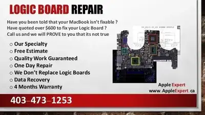 Apple expert-Macbook LogicBoad repair Free Estimate, View more