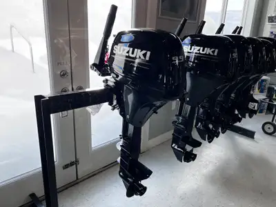In Stock - Suzuki DF9.9BEL Long Shaft, Electric Start, Tiller Includes Free 12L Fuel Tank, Fuel Line...