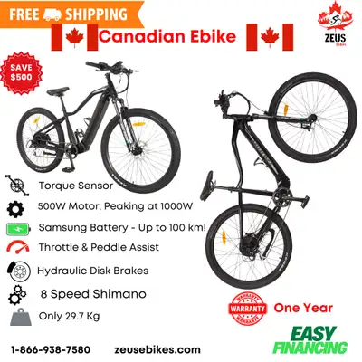 New Canadian Electric Mountain Bike - Mountain Ebike - Finance, View more