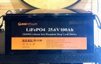 AOLithium 24V 100Ah LiFePO4 Deep Cycle Battery.