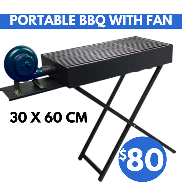 BBQ Portable Grill with Fan 30x60cm in BBQs & Outdoor Cooking in City of Toronto - Image 2