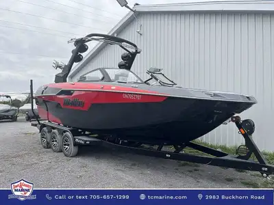 $927/biweekly with taxes down, OAC. Gorgeous 2020 Malibu M240 pre-owned wake boat with trailer at To...