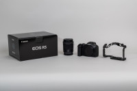 CANON R5 - New, in-box. RF Lens + Cage INCLUDED