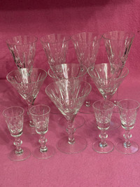 Vintage crystal crystal wine glasses… 