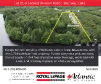 1.734 Ac. Vacant Land : Belliveau Lake : Lakefront : For Sale